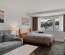Seal Rock Inn - Room 303 Bed - Couch