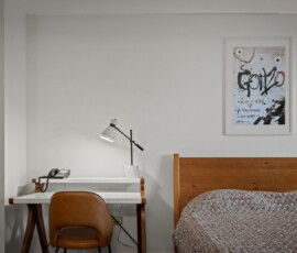 Seal Rock Inn - Room 305 - Bed and Desk